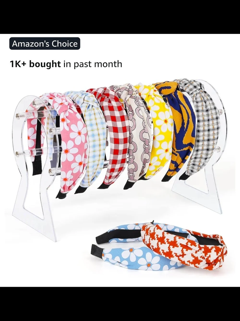 Assorted Women's Decorative Headbands (Amazon Holder Included!)
